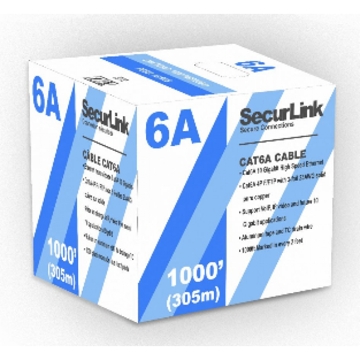 SECURLINK CAT6A CBL-CAT6A-1000 White SHIELDED SECURLINK CAT6A CBL-CAT6A-1000 White SHIELDED